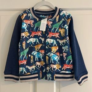 Cath Kidston zip up lightweight jacket with safari animals 3T-4T